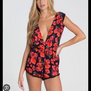 NWT- Billabong- Midnight Hour Romper- Size L